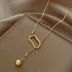 European Style Snake Chain Pendant Necklace for Women – Trendy Pull Ball Design, Creative High-End Jewelry - Image 4