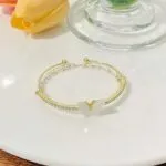 Light Luxury Double Fritillary Butterfly Pearl Bracelet – Elegant Women’s Open Personality Jewelry - Image 5