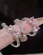 3pcs Bow Finger Ring Set – Elegant Stainless Steel Fashion Rings for Women & Girls - Image 3