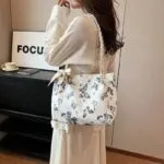 Leisure Large Capacity Summer Shoulder Bag – Butterfly Design, Trendy & Fashionable for College Students - Image 9