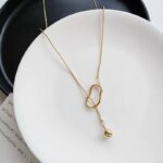 European Style Snake Chain Pendant Necklace for Women – Trendy Pull Ball Design, Creative High-End Jewelry - Image 3