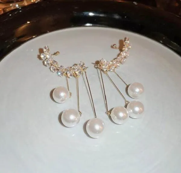 Luxury Elegant Imitation Pearl Long Tassel Earrings – Fashion Jewelry for Women