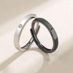 Sun & Moon Couple Rings – Stylish Unique Rings for Couples with box - Image 2