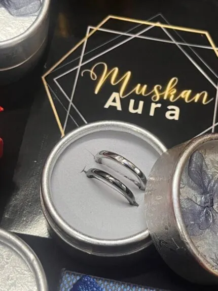 Sun & Moon Couple Rings – Stylish Unique Rings for Couples with box