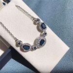 Zircon Jewelry Set – Earrings, Necklace, Ring & Bracelet | 3-Color Sterling Silver Plated - Image 4