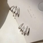 Diamond Claw Earrings Golden & Silver