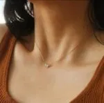 Tiny CZ Heart Pendant Necklace for Women – Gold Stainless Steel Choker, Dainty & Tarnish-Resistant Jewelry – Affordable Gift