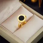 Time Stone Ring – Elegant Stainless Steel Ring for Women & Couples Fashion Roman Numeral Jewelry Gift - Image 3