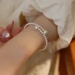 Stretchable Imitation Pearl Bracelet – Elegant Pearl Jewelry for Women, Friends & Bridal Gifts - Image 2