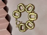Stainless Steel Gold-Plated Multi Circle Bracelet for Women - Image 2