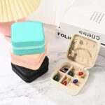 Mini Portable PU Leather & Flannel Zipper Jewelry Box – Multifunctional Travel Organizer for Rings, Necklaces, Earrings & Pendants - Image 2