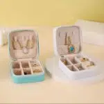 Mini Portable PU Leather & Flannel Zipper Jewelry Box – Multifunctional Travel Organizer for Rings, Necklaces, Earrings & Pendants - Image 6