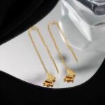 Butterfly Niche Titanium Steel Earrings – Trendy Long Tassel Ear Lines for Women | Stylish Fashion Jewelry - Image 3