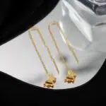 Butterfly Niche Titanium Steel Earrings – Trendy Long Tassel Ear Lines for Women | Stylish Fashion Jewelry - Image 3